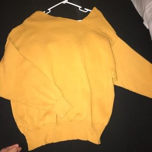 Brand new off the shoulder mustard top